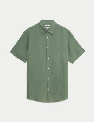 Easy Iron Pure Linen Shirt Image 2 of 5