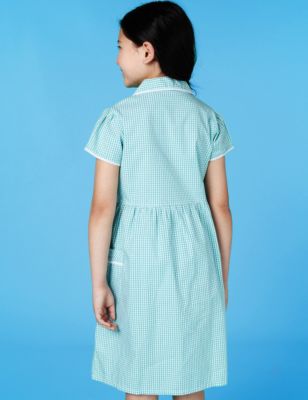 Easy to Iron Pure Cotton Skinkind™ Gingham School Dress Image 2 of 4