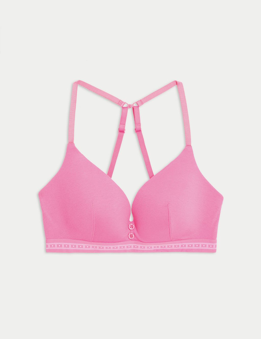 Ebba Ribbed Non Wired Plunge Bra A-E 1 of 7