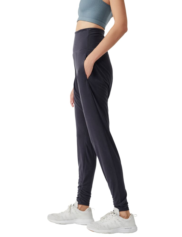 Broadcasting Live High Waist Joggers In Blue • Impressions Online