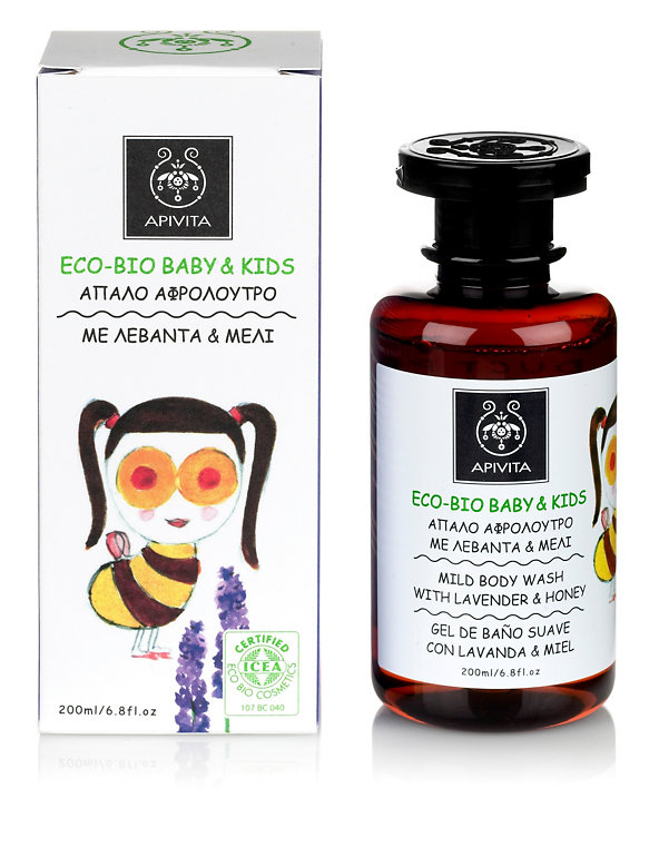 Eco-Bio Baby & Kids Mild Body Wash with Lavender & Honey 200ml Image 1 of 2