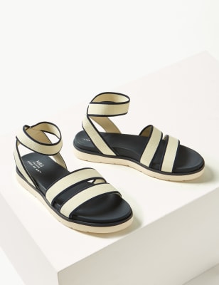 Elastic cross strap on sale sandals