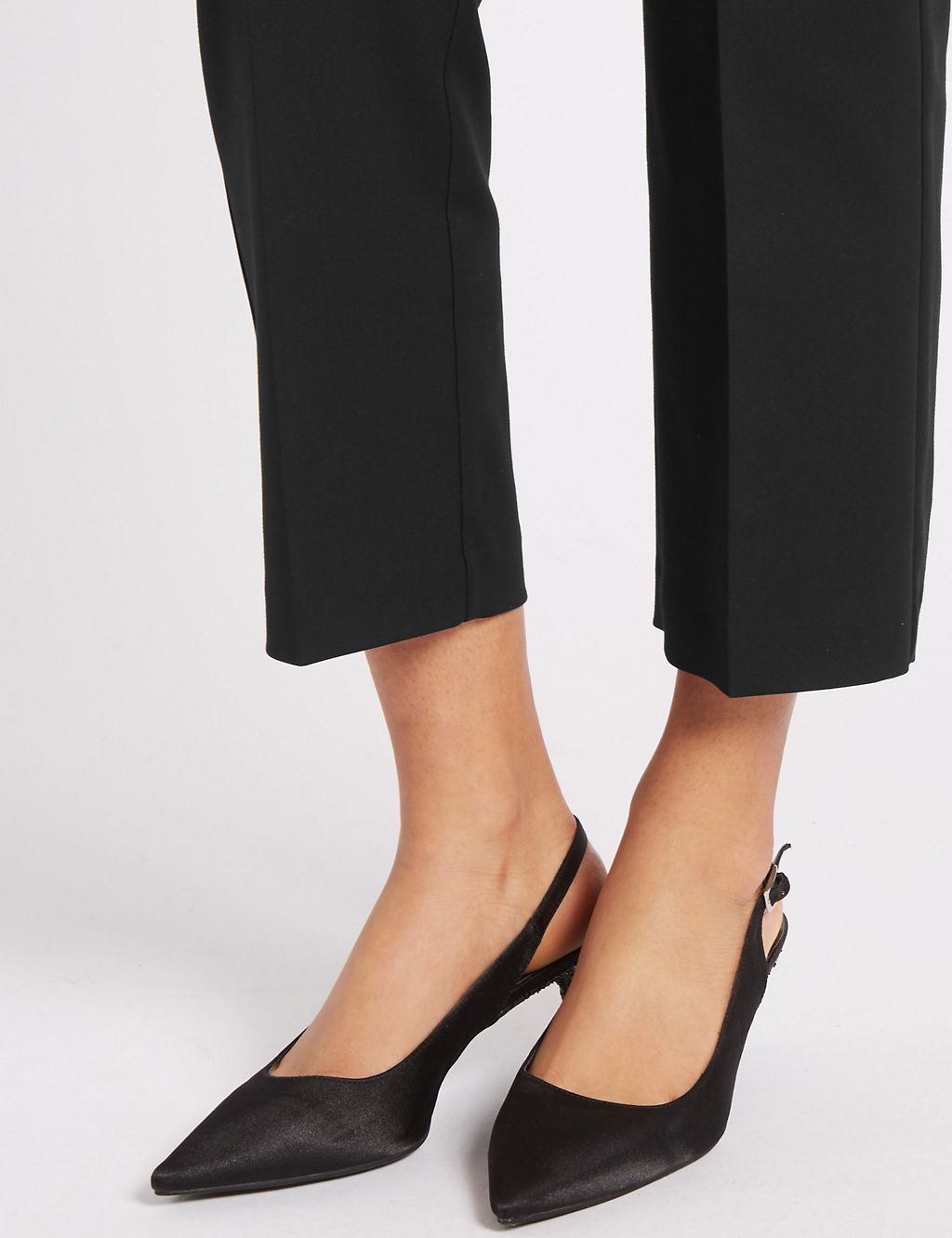 Elastic Back Cropped Straight Leg Trousers 6 of 6