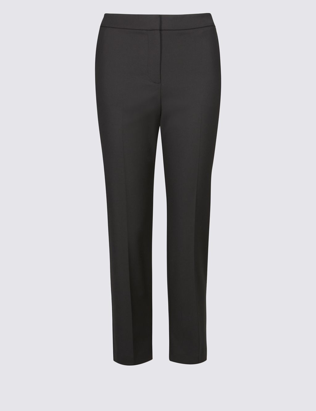 Elastic Back Cropped Straight Leg Trousers 1 of 6