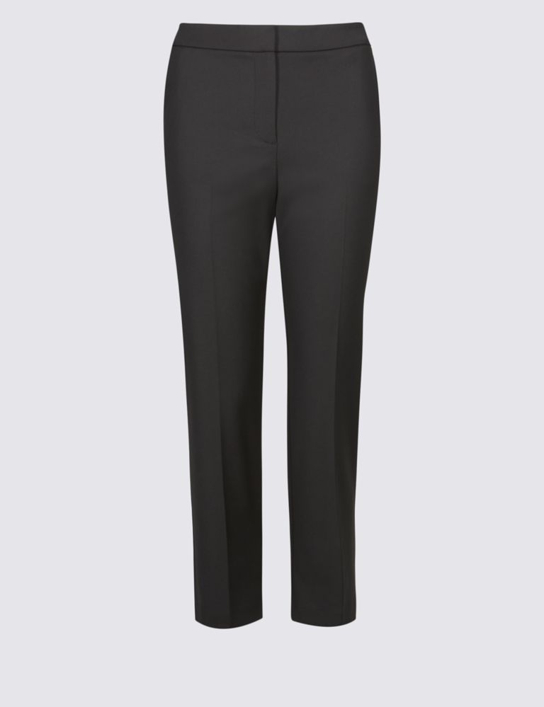 Elastic Back Cropped Straight Leg Trousers 2 of 6