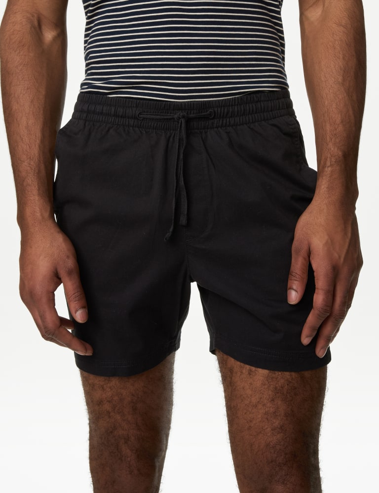 Elasticated Waist Shorter Length Stretch Shorts' 1 of 6