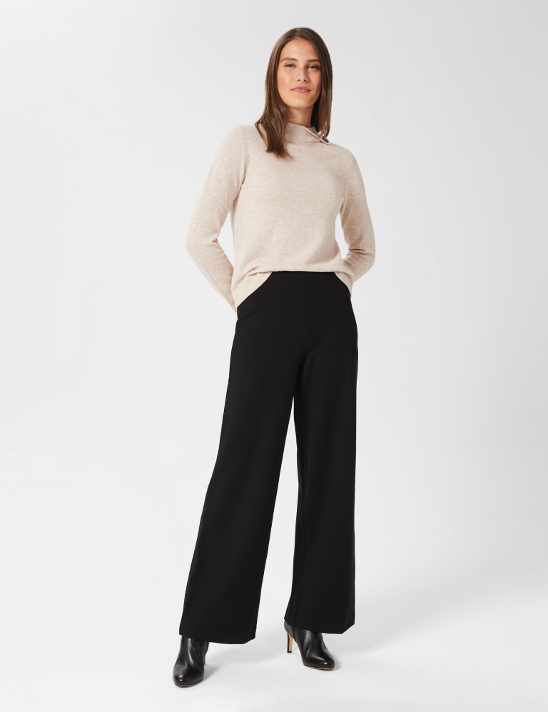 Elasticated Waist Wide Leg Trousers HOBBS M&S