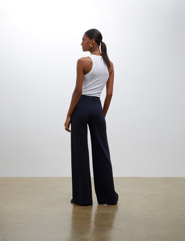 Elasticated waist palazzo trousers cheap
