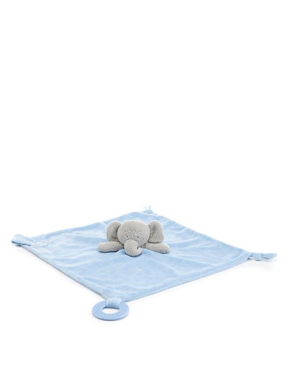 Elephant Deluxe Soft Blue Comforter Toy Image 1 of 2