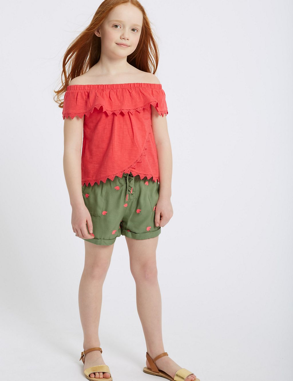 Elephant Embroidered Shorts (3-16 Years) 3 of 4