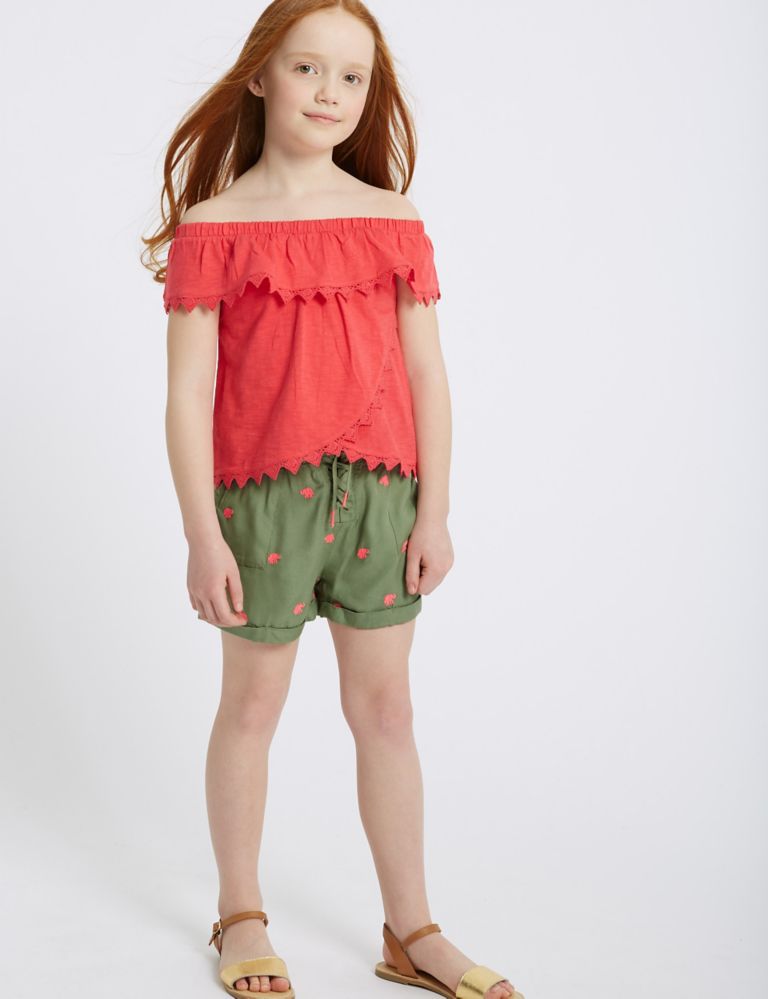 Elephant Embroidered Shorts (3-16 Years) 1 of 4