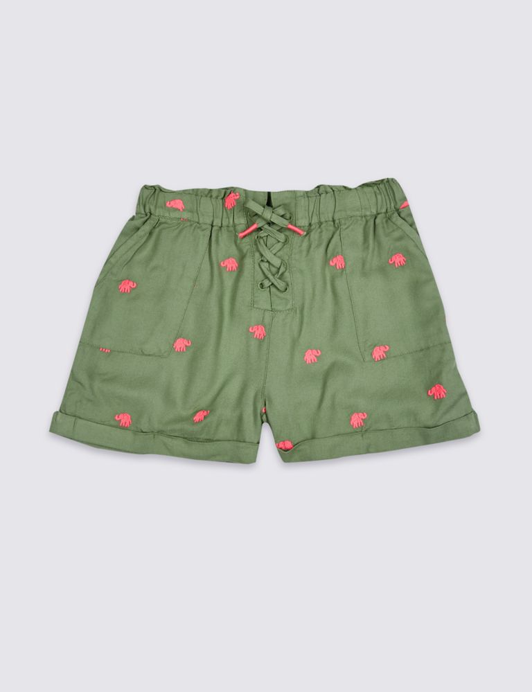 Elephant Embroidered Shorts (3-16 Years) 2 of 4