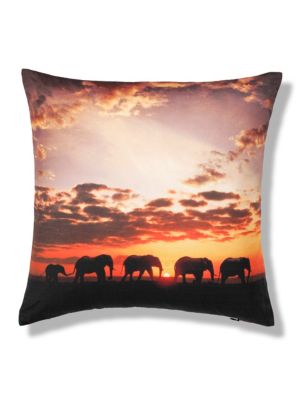 Elephant Print Cushion Image 1 of 2
