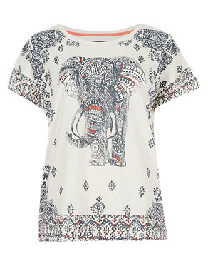 Elephant Print T-Shirt Image 2 of 3