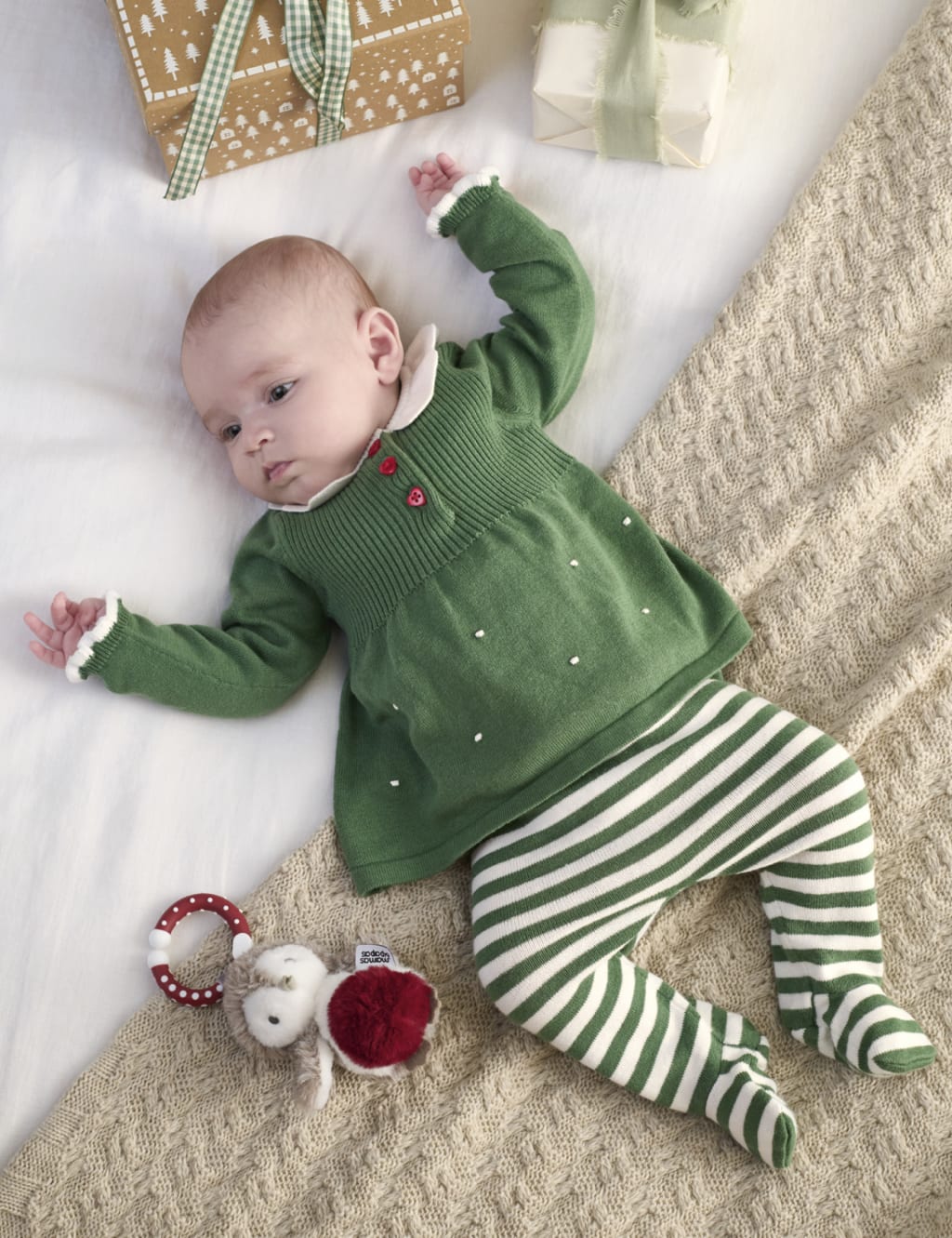 Elf Christmas Knit Top Leggings 0 1 Yrs Mamas Papas M S