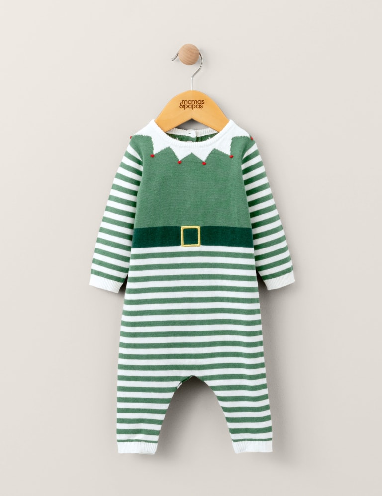 Elf Christmas Knitted Romper (018 Mths) Mamas & Papas M&S