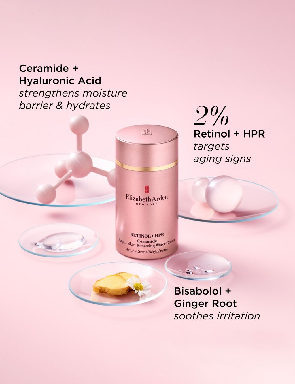 Elizabeth Arden Retinol + HPR Ceramide Rapid Skin Renewing Water Cream 50ml 6 of 11