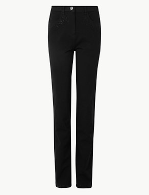 Embellished Ankle Grazer Trousers Image 2 of 5