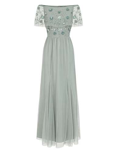 Embellished Bardot Maxi Dress 2 of 5