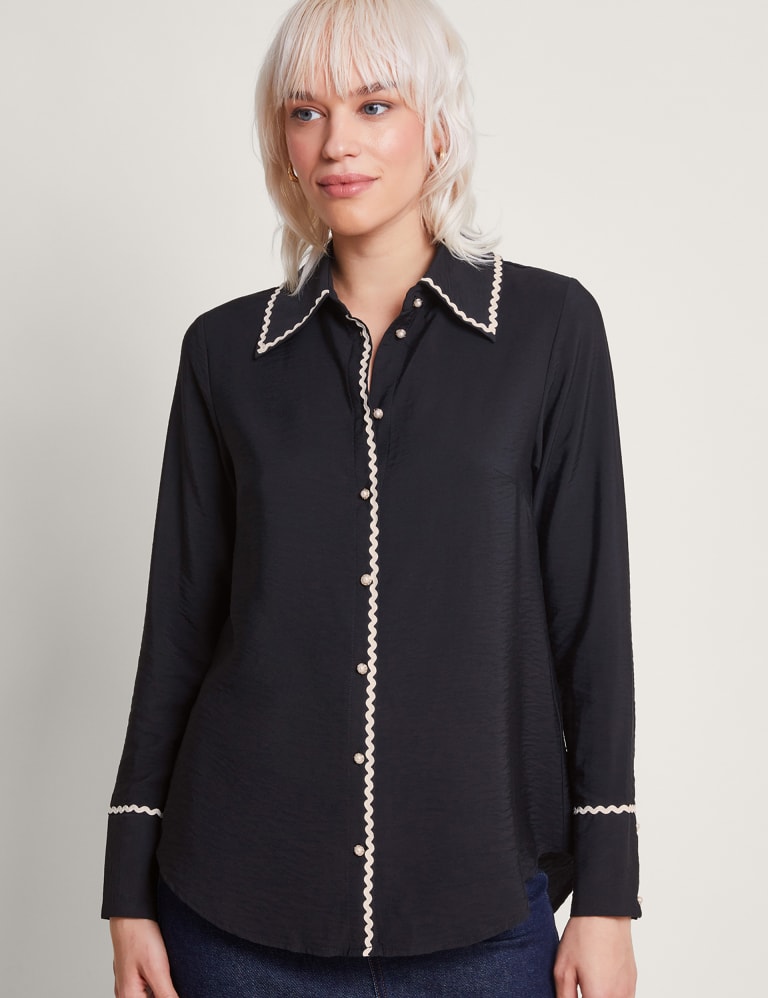 Collared button online up shirt
