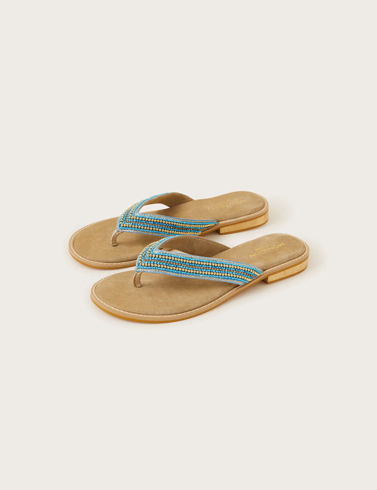 Clarks beaded flip flops deals