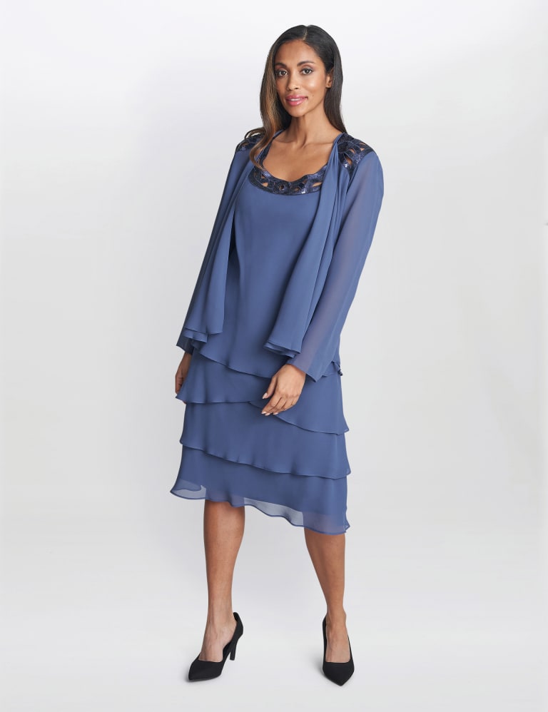 Cheap mother of the bride dresses with jackets tea length deals