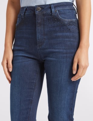 roma rise slim leg jeans