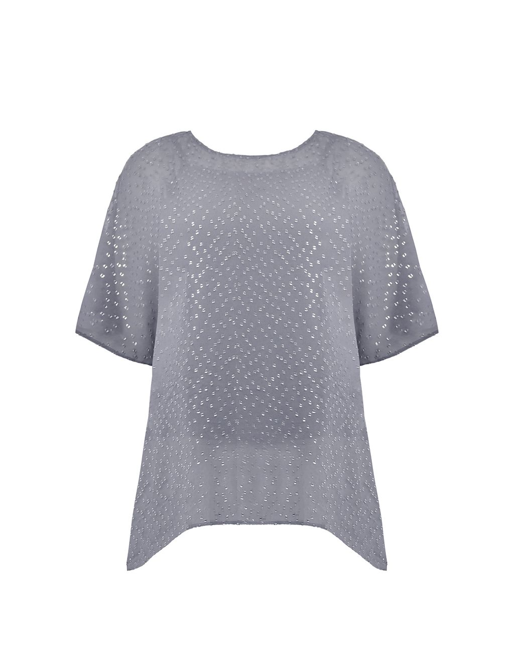 Embellished Round Neck Relaxed Blouse 1 of 4