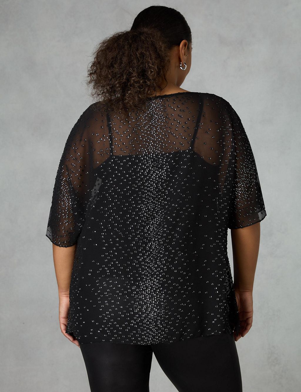 Embellished Round Neck Relaxed Blouse 5 of 5