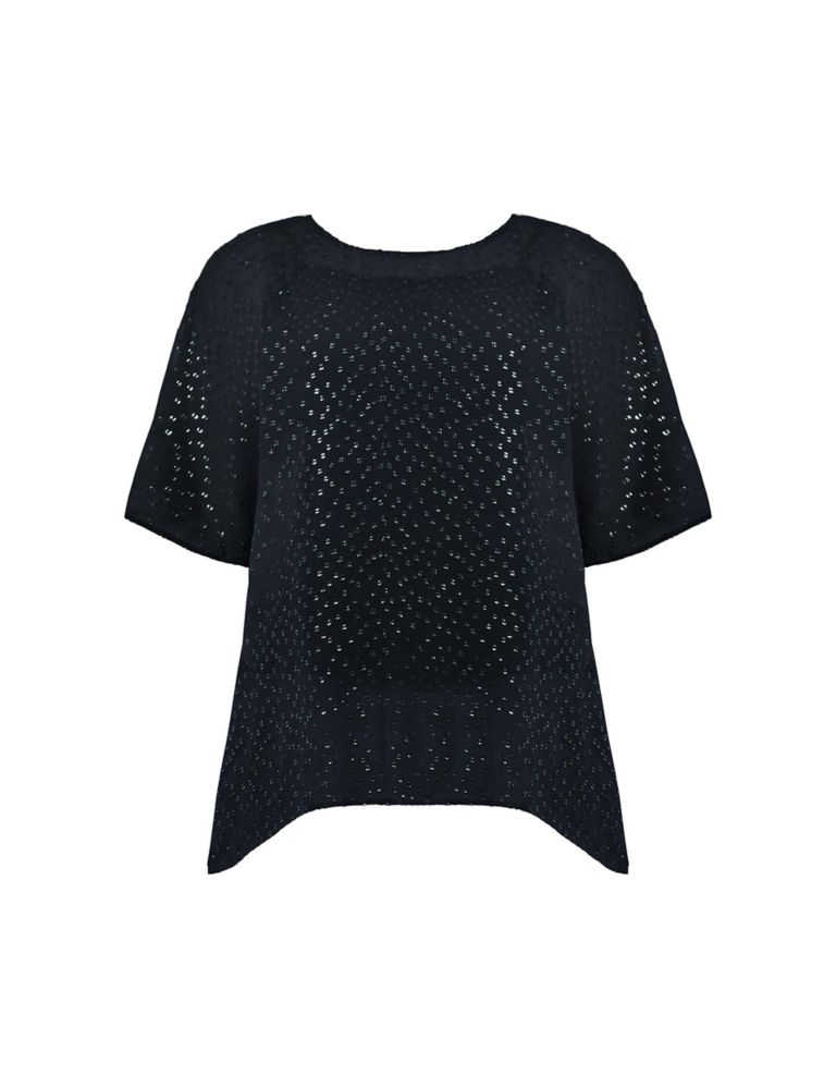 Embellished Round Neck Relaxed Blouse 2 of 5