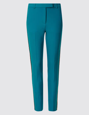 women's trousers with stripe down side