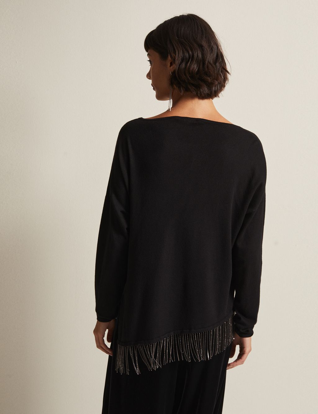 Embellished Slash Neck Knitted Top | Phase Eight | M&S