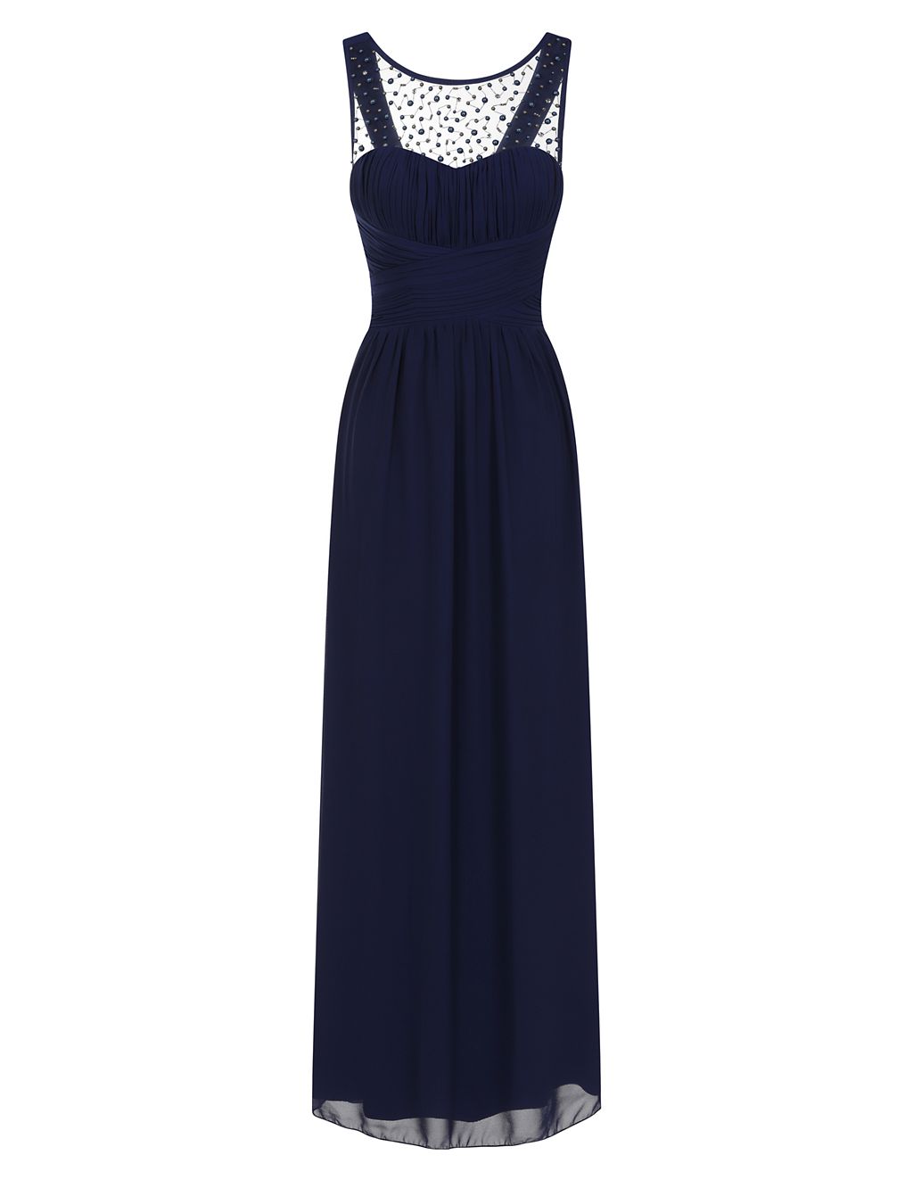 Embellished Sleeveless Maxi Waisted Dress 1 of 5