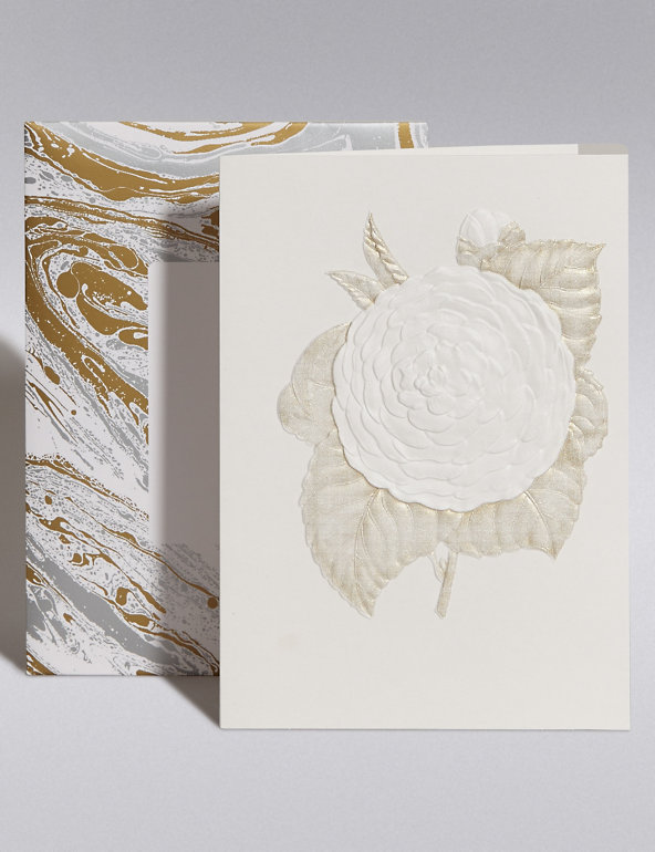 Embossed Floral Blank Card Image 1 of 1