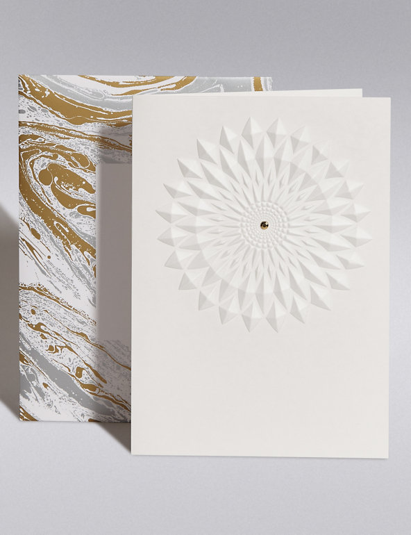 Embossed Geometric Blank Card Image 1 of 1