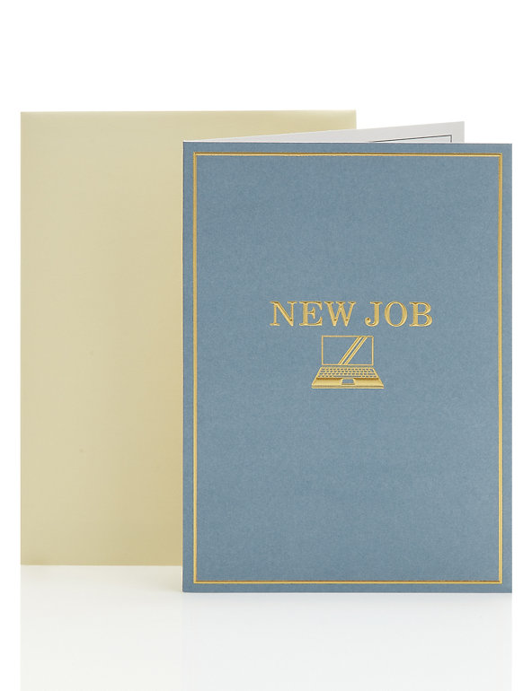 Embossed New Job Congratulations Card Image 1 of 2