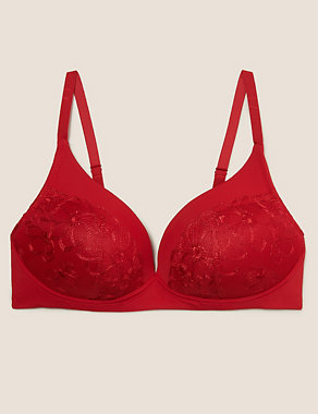 Embrace Embroidered Non Wired Plunge Bra A-E Image 2 of 7