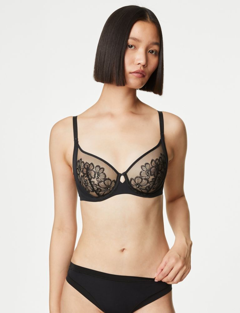 Buy Latte Nude Recycled Lace Full Cup Bra 42F | Bras | Argos