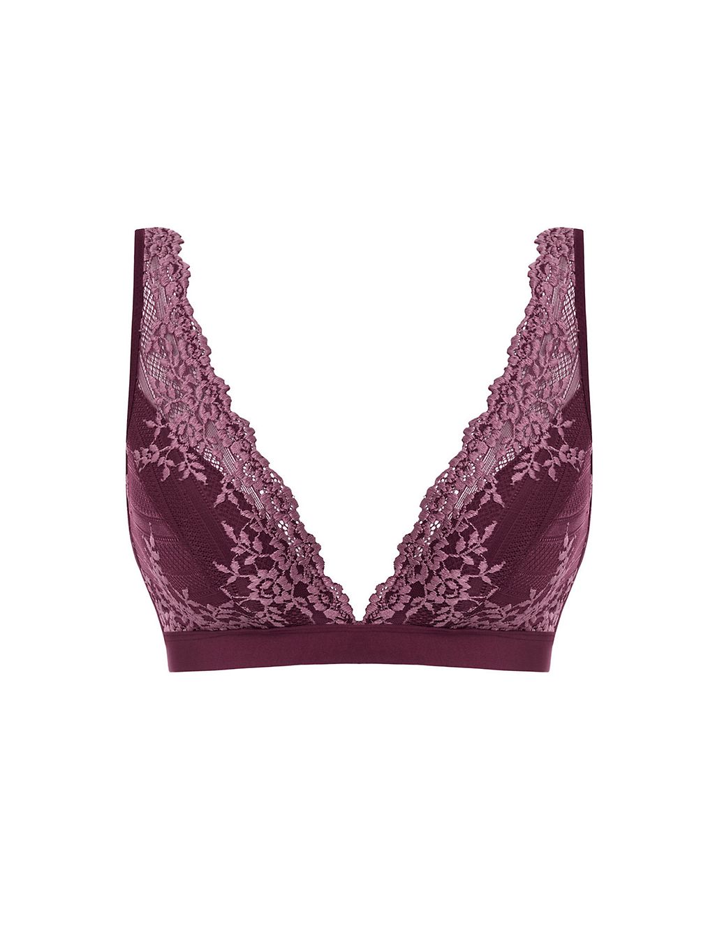 Embrace Floral Lace Non Wired Plunge Bra 1 of 4