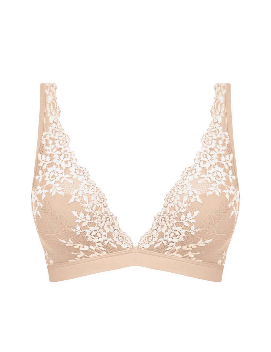 Embrace Floral Lace Non Wired Plunge Bra 1 of 3