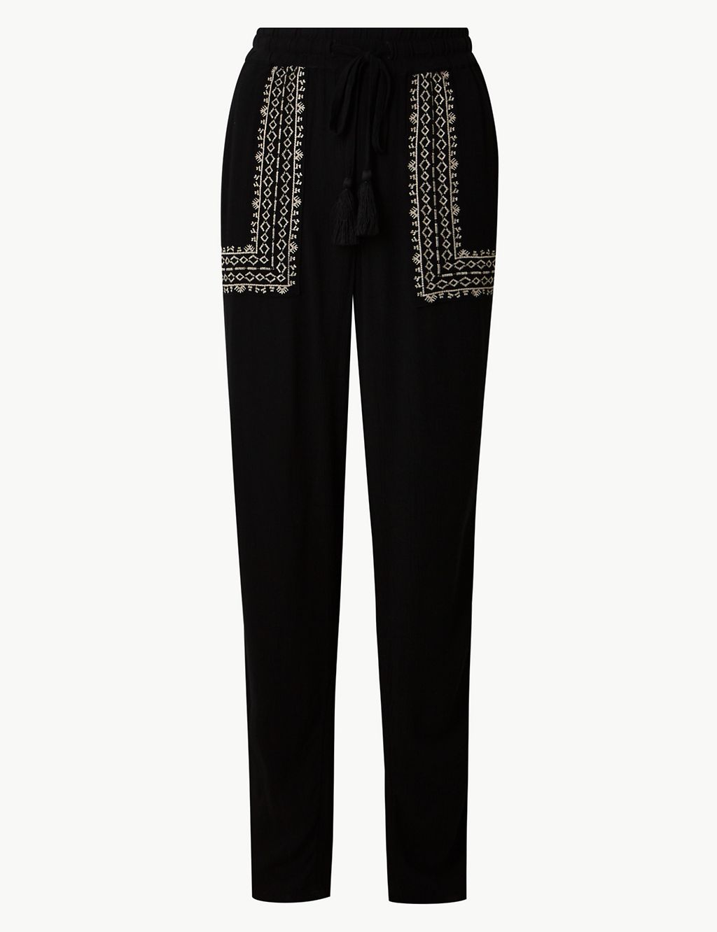 Embroidered Ankle Grazer Peg Trousers 1 of 5
