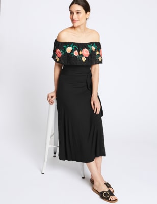 marks and spencer bardot dress