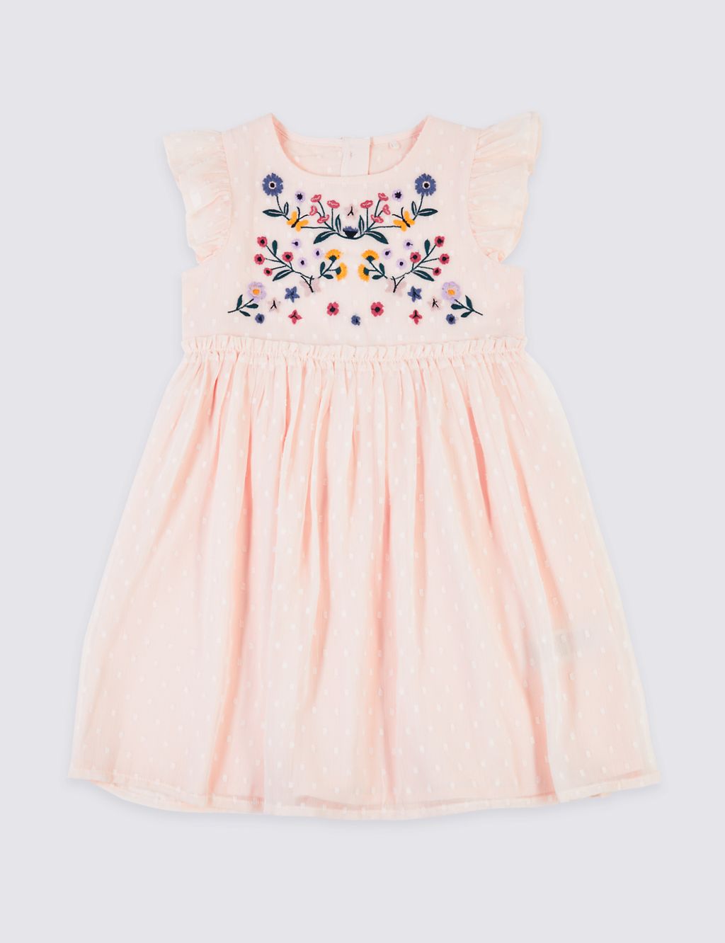 Embroidered Chiffon Dress (3 Months - 7 Years) 1 of 4