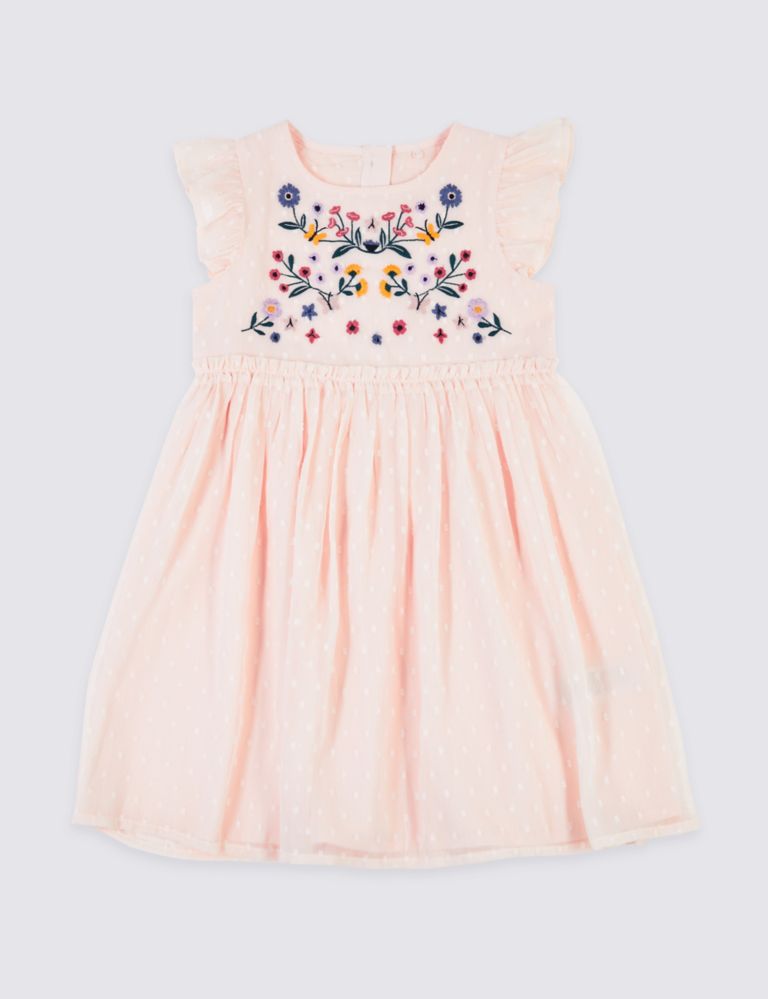 Embroidered Chiffon Dress (3 Months - 7 Years) 2 of 4
