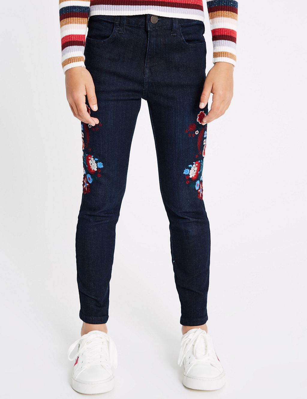 Embroidered Cotton Jean with Stretch (3-16 Years) 2 of 4