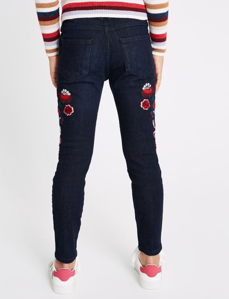 Embroidered Cotton Jean with Stretch (3-16 Years) 4 of 4
