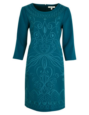 Embroidered Crêpe Tunic Dress Image 2 of 6
