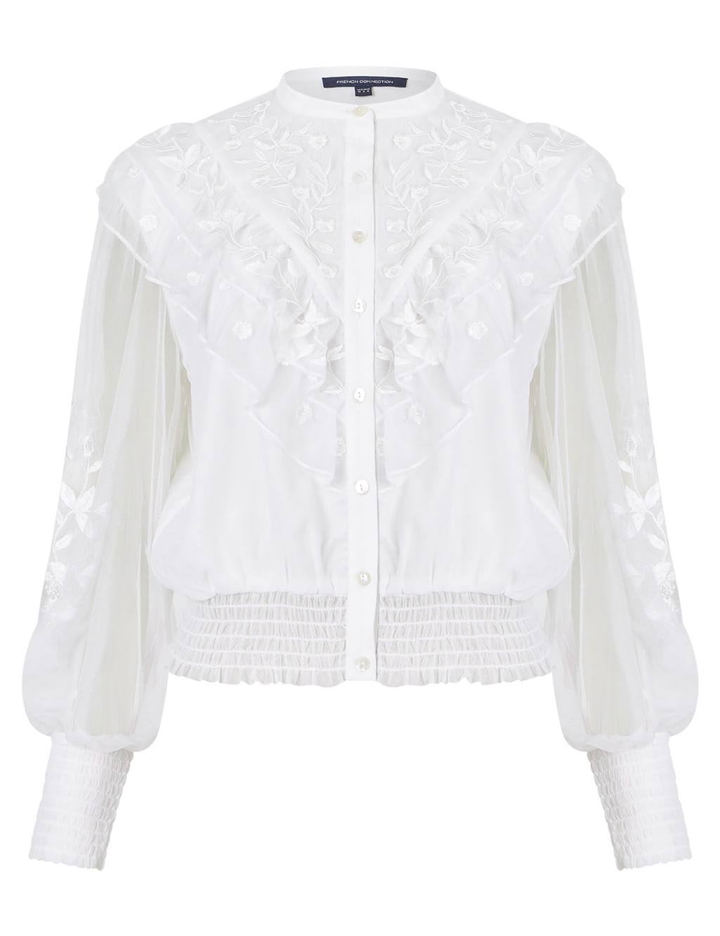 Embroidered Crew Neck Relaxed Blouse 2 of 4