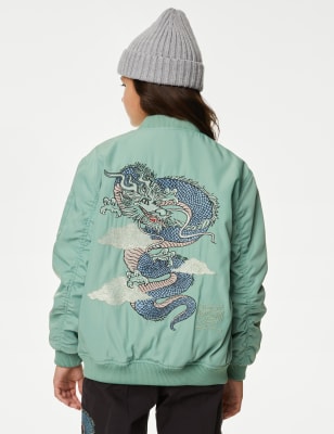 Dragon bomber jacket outlet womens