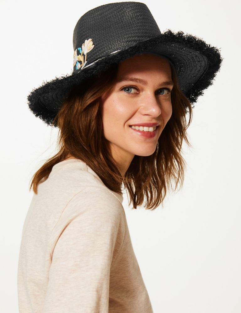Embroidered Fedora Hat 1 of 2